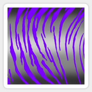 Silver Tiger Stripes Purple Sticker